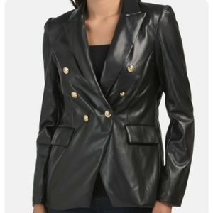 Rachel Zoe faux leather blazer